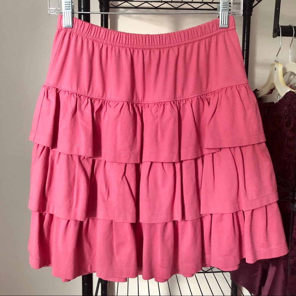 Hanna Andersson Girls Pink Ruffle Skirt